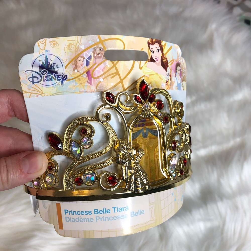 NWT Disney Parks Beauty and the Beast Belle Metal Crown Tiara - Picture 3 of 6